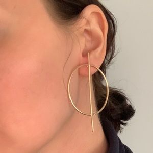 earrings big round circle hoops